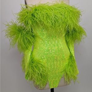Ostrich Feather Bodysuit